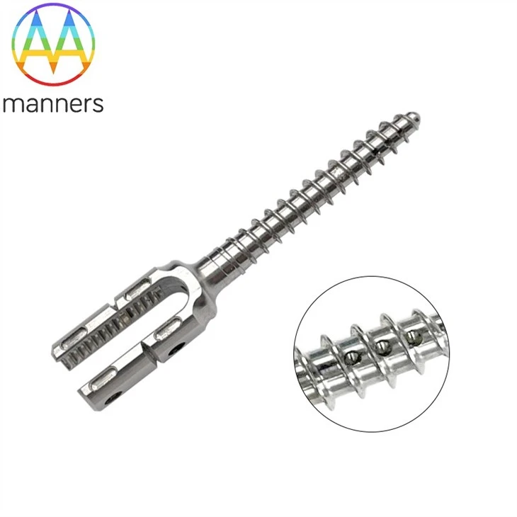 CNC Machining Process For Orthopedic Surgery Titanium Material Pedicle Screw
